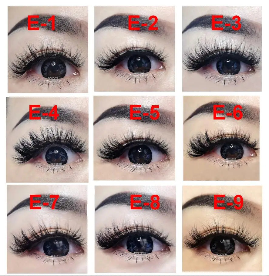 Mink Lashes 3D Mink Eyelashes 100% Cruelty free Lashes Handmade Reusable Natural Eyelashes Popular False Lashes Makeup E1- E13