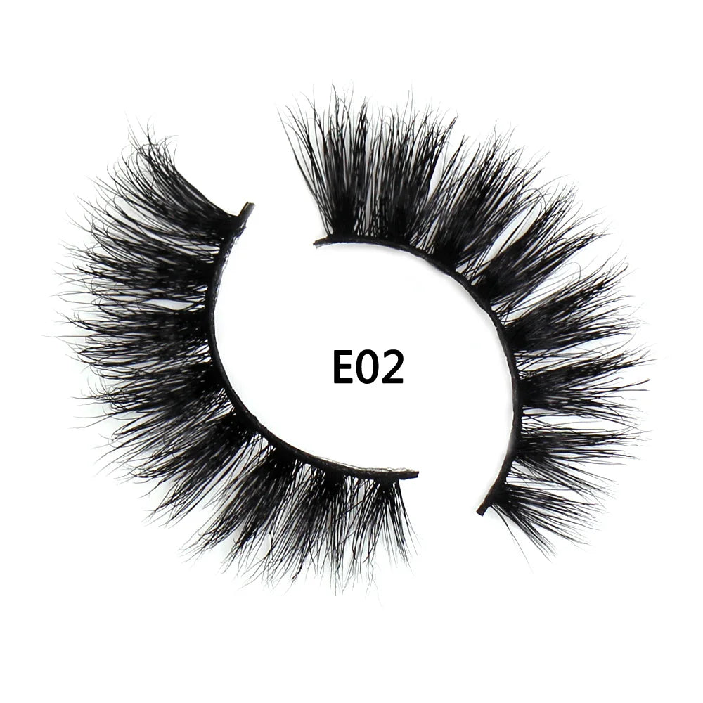AMAOLASH eyelashes Mink Lashes High Volume Thick False Eyelashes 3D Eyelash Extension Dramatic Soft long lasting Eye Lashes E01