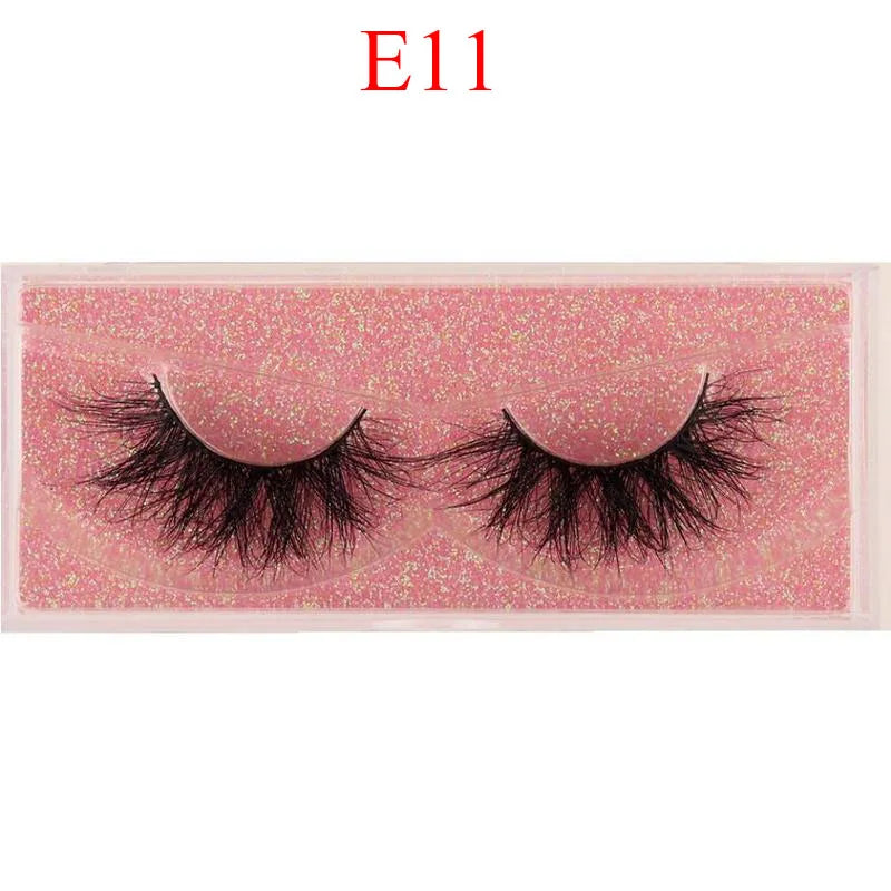 Mink Lashes 3D Mink Eyelashes 100% Cruelty free Lashes Handmade Reusable Natural Eyelashes Popular False Lashes Makeup E1- E13