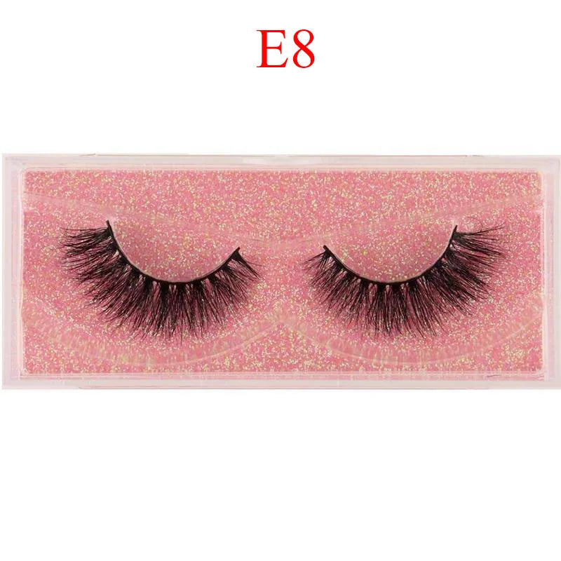 Mink Lashes 3D Mink Eyelashes 100% Cruelty free Lashes Handmade Reusable Natural Eyelashes Popular False Lashes Makeup E1- E13
