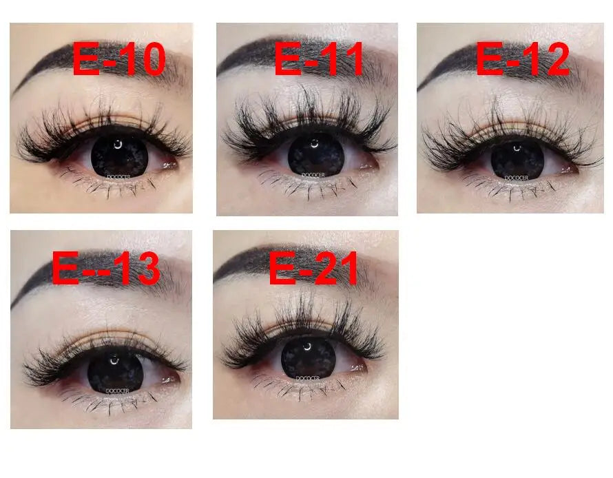 Mink Lashes 3D Mink Eyelashes 100% Cruelty free Lashes Handmade Reusable Natural Eyelashes Popular False Lashes Makeup E1- E13