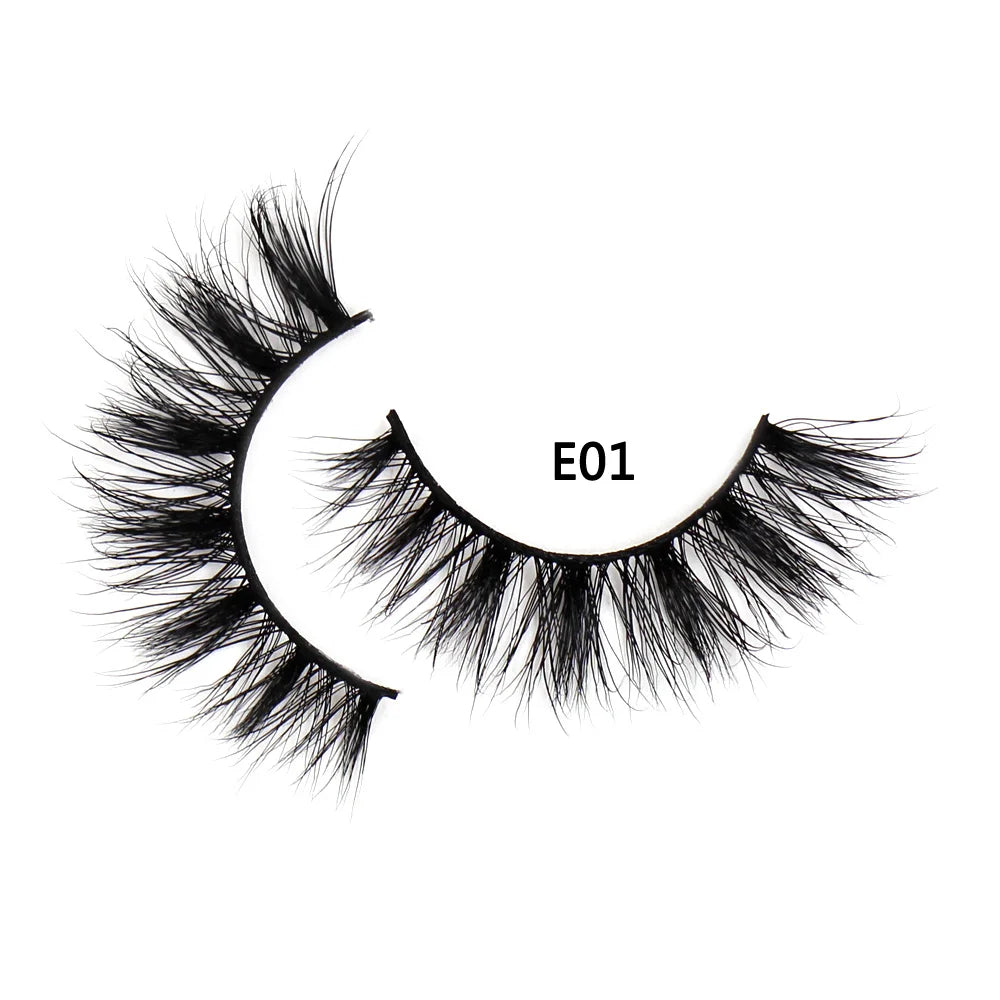 AMAOLASH eyelashes Mink Lashes High Volume Thick False Eyelashes 3D Eyelash Extension Dramatic Soft long lasting Eye Lashes E01