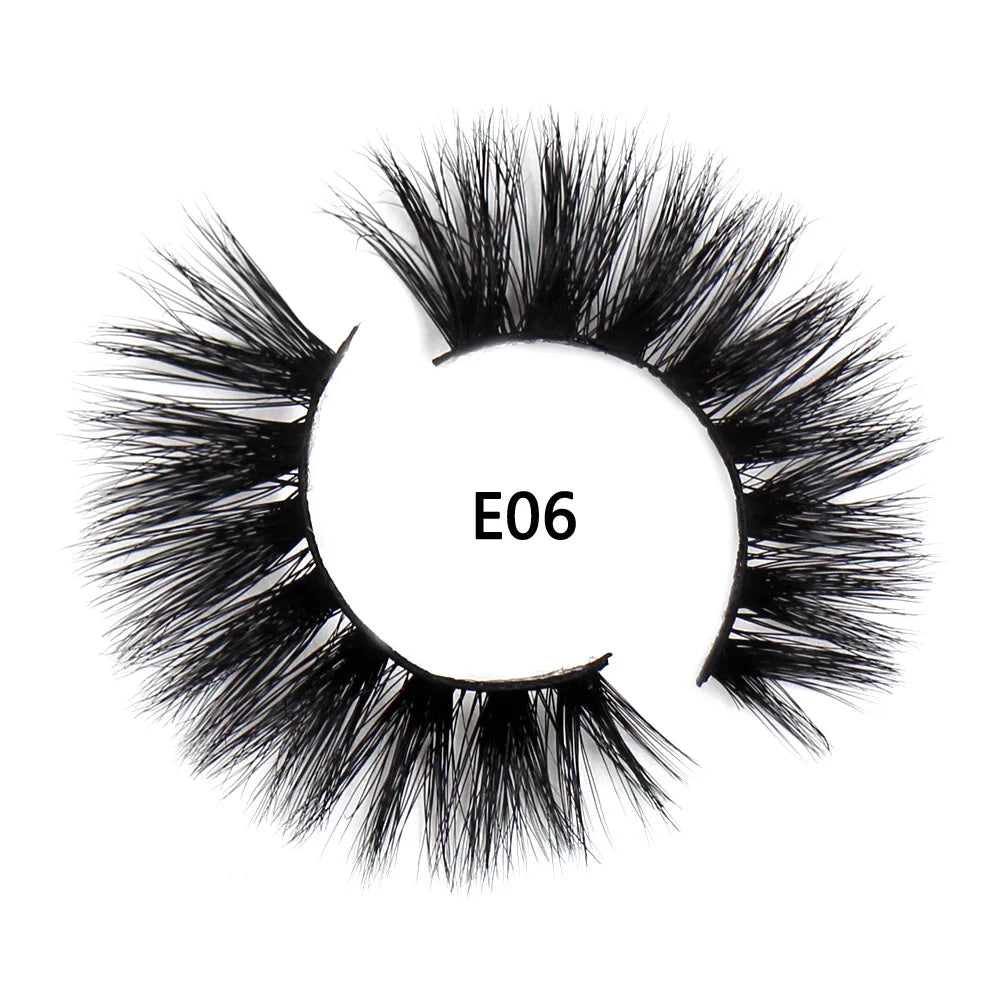 AMAOLASH eyelashes Mink Lashes High Volume Thick False Eyelashes 3D Eyelash Extension Dramatic Soft long lasting Eye Lashes E01