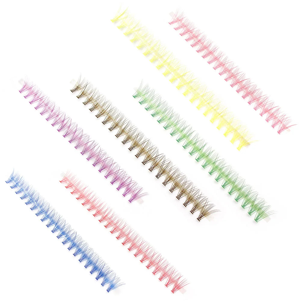 Colored mink eyelashes are natural and easy to operate. Multi colored eyelashes party eyelash makeup tool, Russian curly eyelash