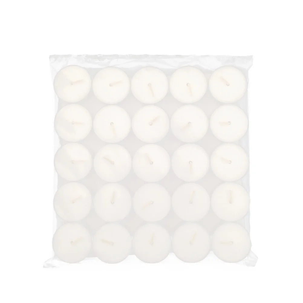 50Pcs Tea Lights Candles Natural Paraffin Wax Unscented Smokeless Votive Candles For Wedding Party Christmas New Year