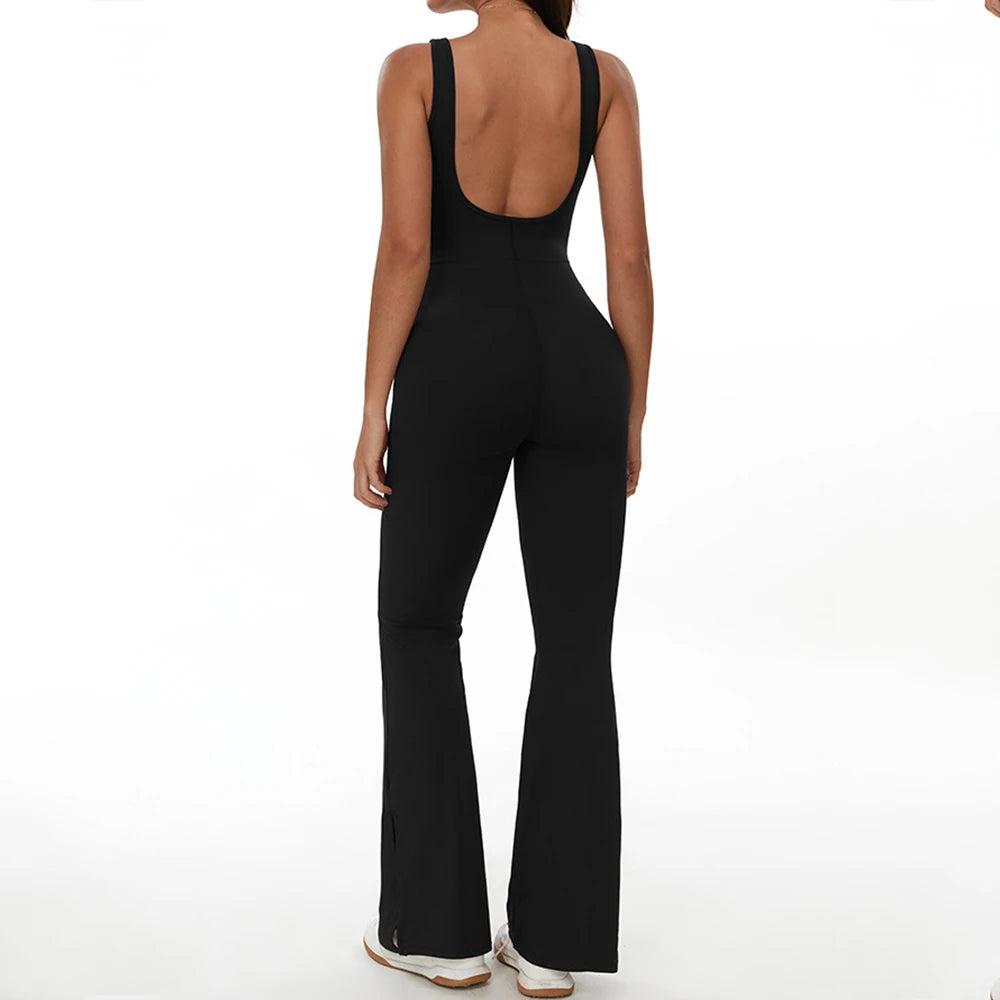 Backless Romper for Women Workout Set Sportswear Jumpsuit Fitness Bodysuit Women Tracksuit Gym Clothes One-piece Playsuit Set