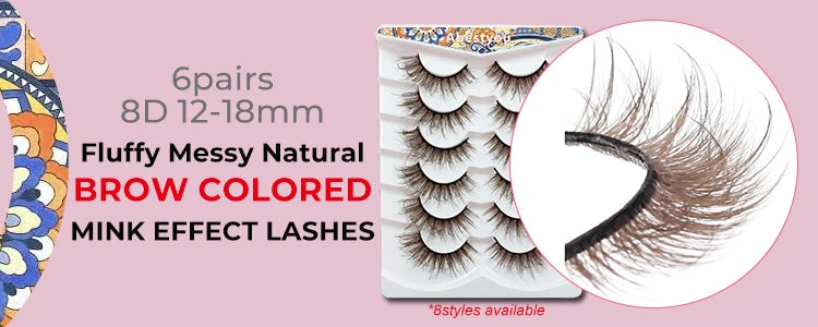 Abestyou 11-18mm 20pairs Natural Fake EyeLashes Book Individual Wispy Thick Faux Mink Cat Eye Lashes Makeup Tools