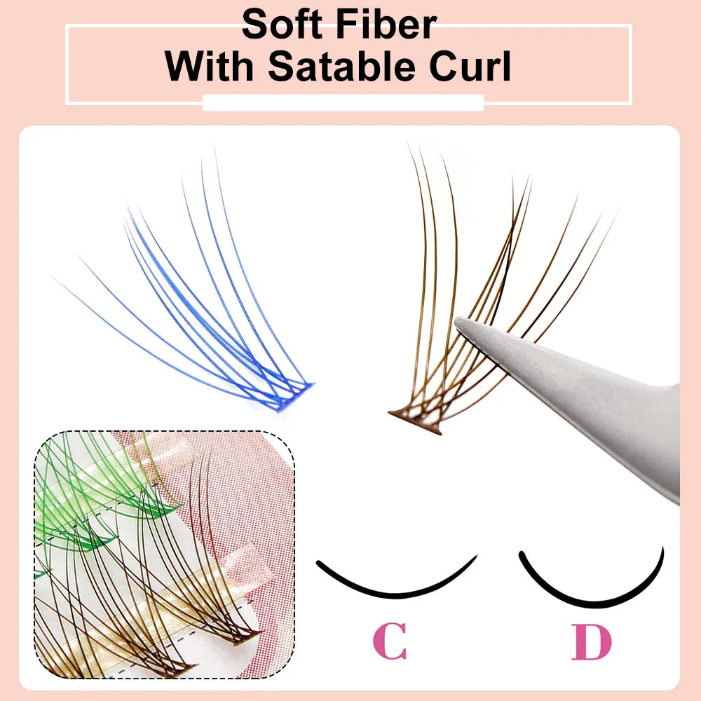 Colored mink eyelashes are natural and easy to operate. Multi colored eyelashes party eyelash makeup tool, Russian curly eyelash