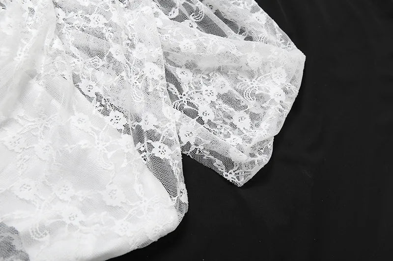 Solid Bodysuit Off Shoulder Lingerie Sexy Body Feminino See Through Lace One-pieces Bustier Black Tops Women Festival Outfits
