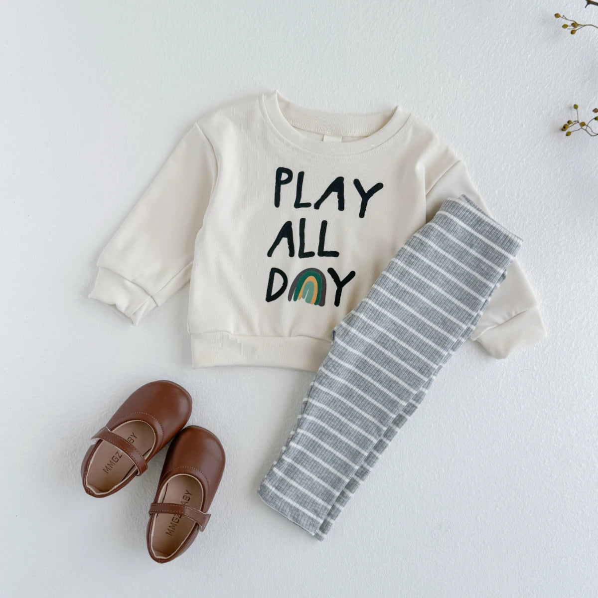New Baby Suits Baby Boy Clothes Autumn Long Sleeves 2PCS Infant Outfit Kids Girl Tracksuit Top Pants Sets Toddler 0-3 Years