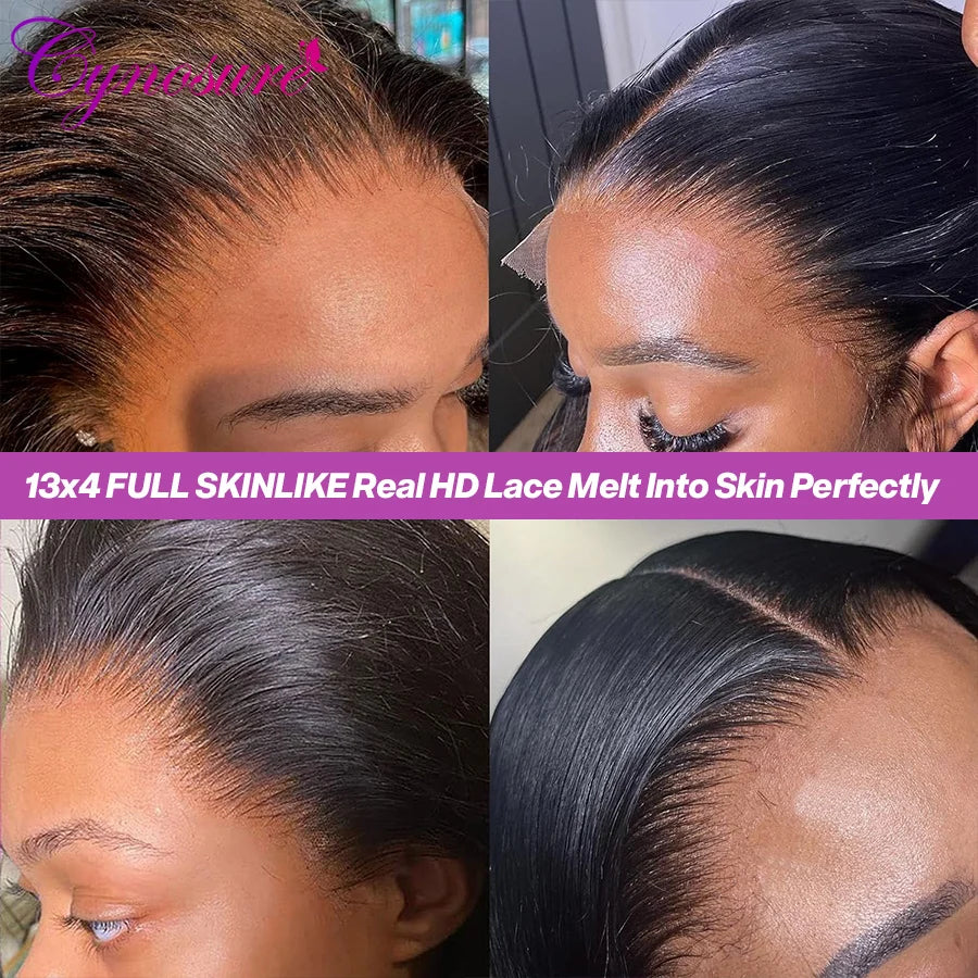 Cynosure Hair 13x4 Body Wave Lace Front Human Hair Wig Pre Plucked 200% Density HD Full Lace Frontal Human Hair Wig for Women