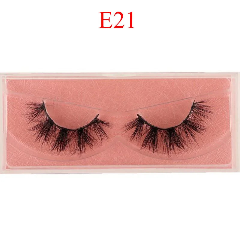 Mink Lashes 3D Mink Eyelashes 100% Cruelty free Lashes Handmade Reusable Natural Eyelashes Popular False Lashes Makeup E1- E13