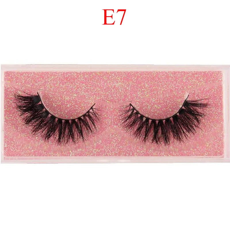 Mink Lashes 3D Mink Eyelashes 100% Cruelty free Lashes Handmade Reusable Natural Eyelashes Popular False Lashes Makeup E1- E13