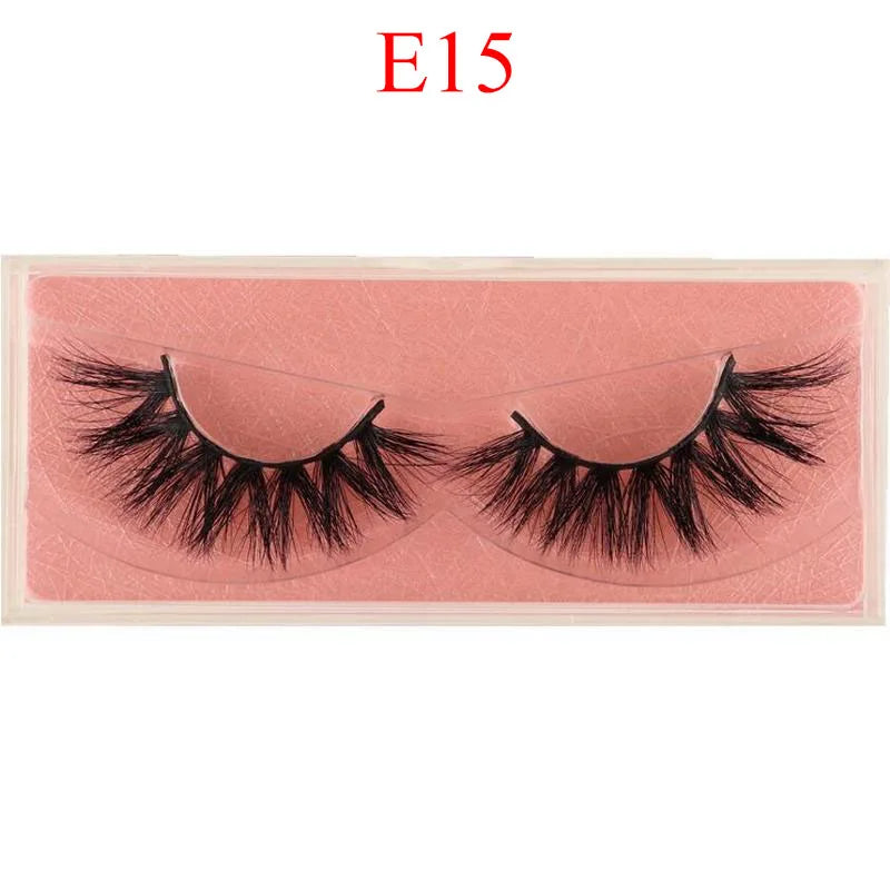 Mink Lashes 3D Mink Eyelashes 100% Cruelty free Lashes Handmade Reusable Natural Eyelashes Popular False Lashes Makeup E1- E13