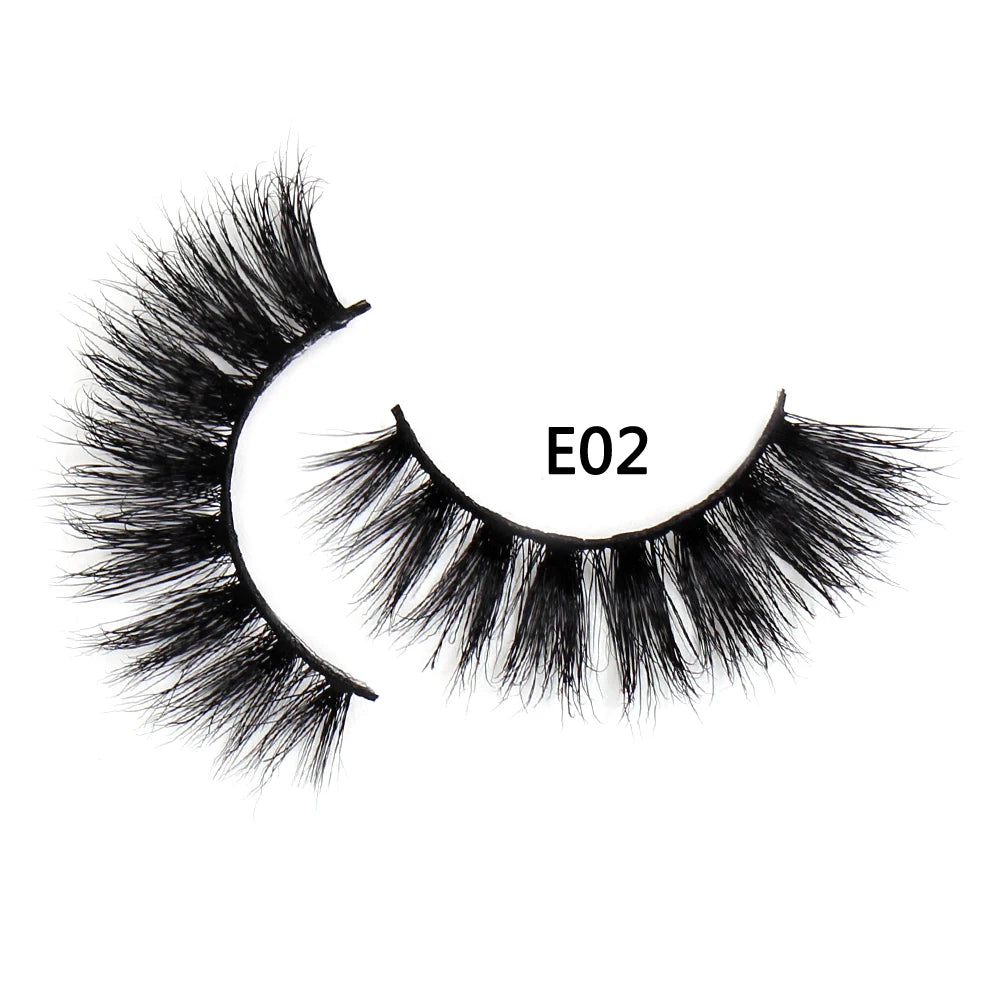 AMAOLASH eyelashes Mink Lashes High Volume Thick False Eyelashes 3D Eyelash Extension Dramatic Soft long lasting Eye Lashes E01