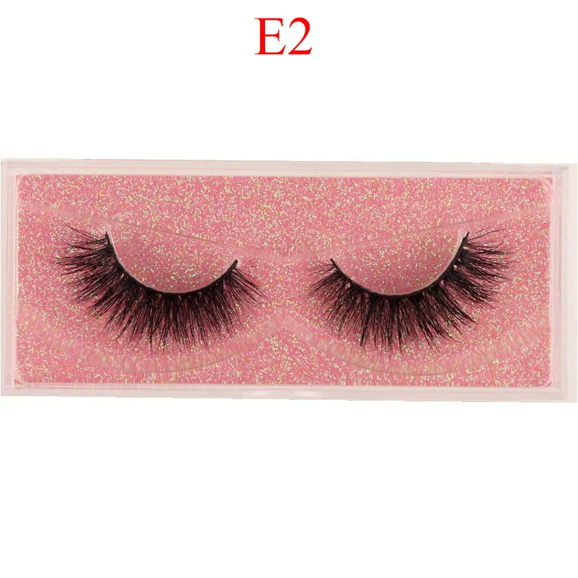 Mink Lashes 3D Mink Eyelashes 100% Cruelty free Lashes Handmade Reusable Natural Eyelashes Popular False Lashes Makeup E1- E13