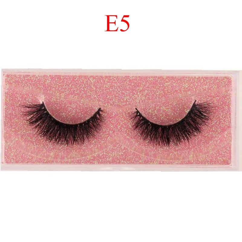 Mink Lashes 3D Mink Eyelashes 100% Cruelty free Lashes Handmade Reusable Natural Eyelashes Popular False Lashes Makeup E1- E13