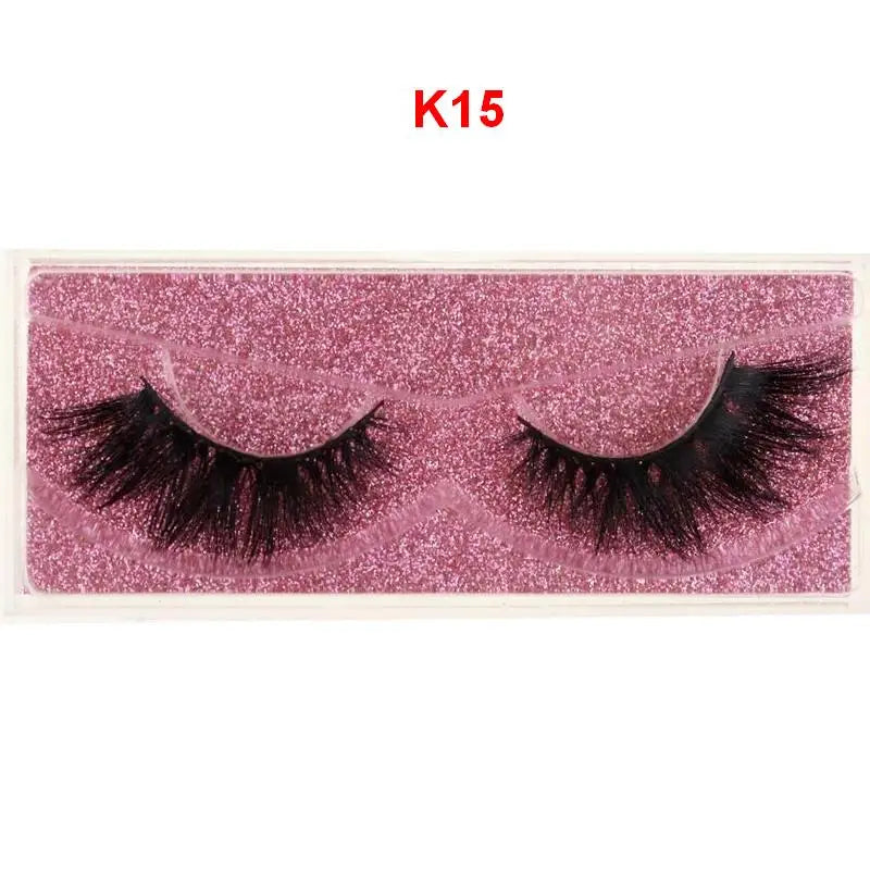 Mink Lashes 3D Mink Eyelashes 100% Cruelty free Lashes Handmade Reusable Natural Eyelashes Popular False Lashes Makeup E1- E13