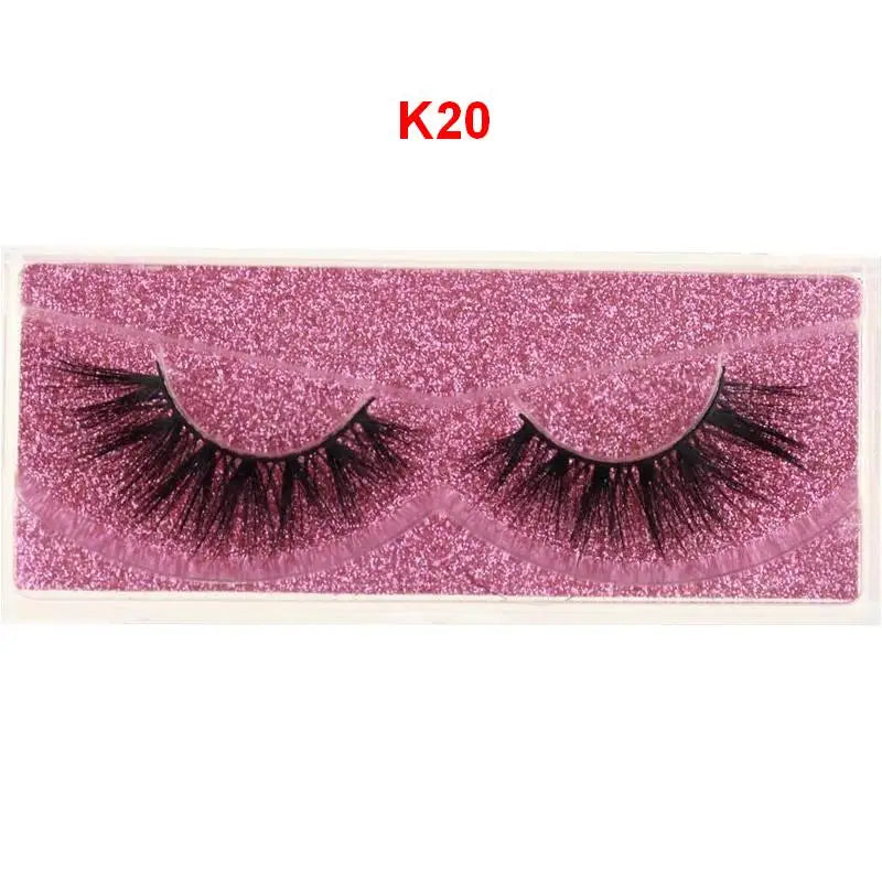 Mink Lashes 3D Mink Eyelashes 100% Cruelty free Lashes Handmade Reusable Natural Eyelashes Popular False Lashes Makeup E1- E13