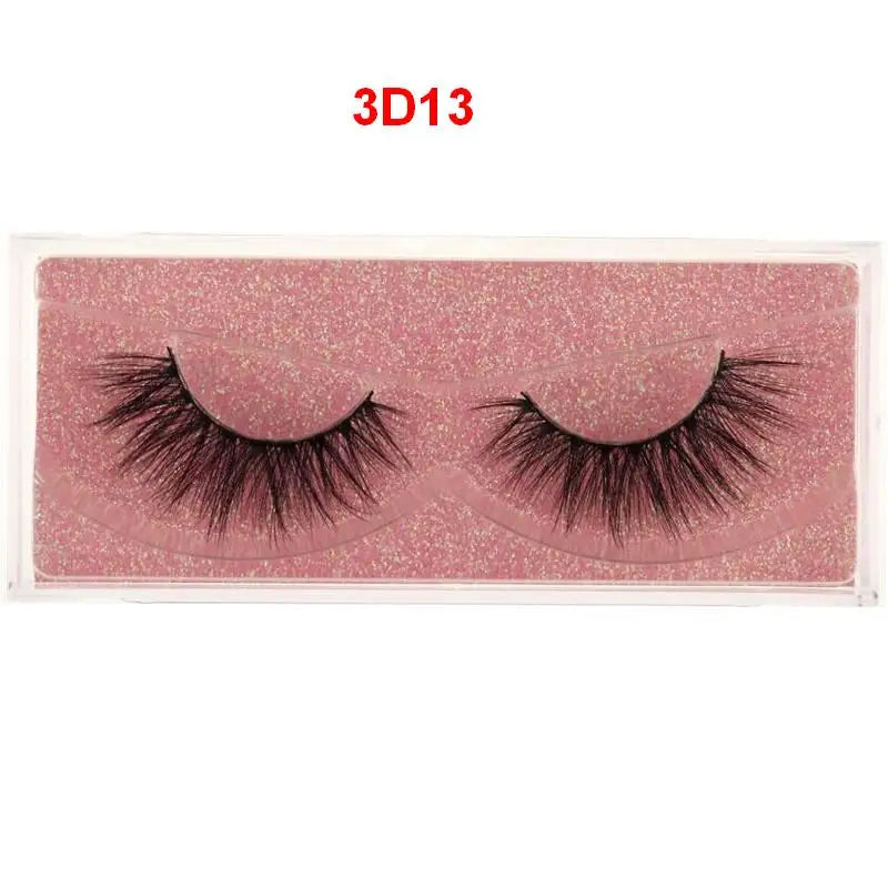 Mink Lashes 3D Mink Eyelashes 100% Cruelty free Lashes Handmade Reusable Natural Eyelashes Popular False Lashes Makeup E1- E13