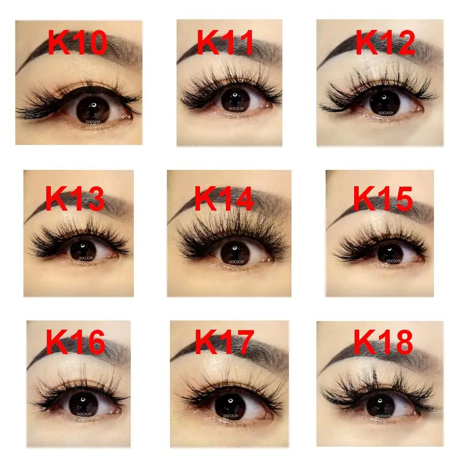 Mink Lashes 3D Mink Eyelashes 100% Cruelty free Lashes Handmade Reusable Natural Eyelashes Popular False Lashes Makeup E1- E13