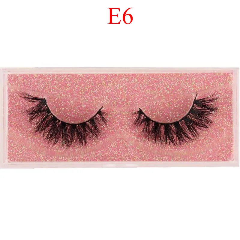 Mink Lashes 3D Mink Eyelashes 100% Cruelty free Lashes Handmade Reusable Natural Eyelashes Popular False Lashes Makeup E1- E13