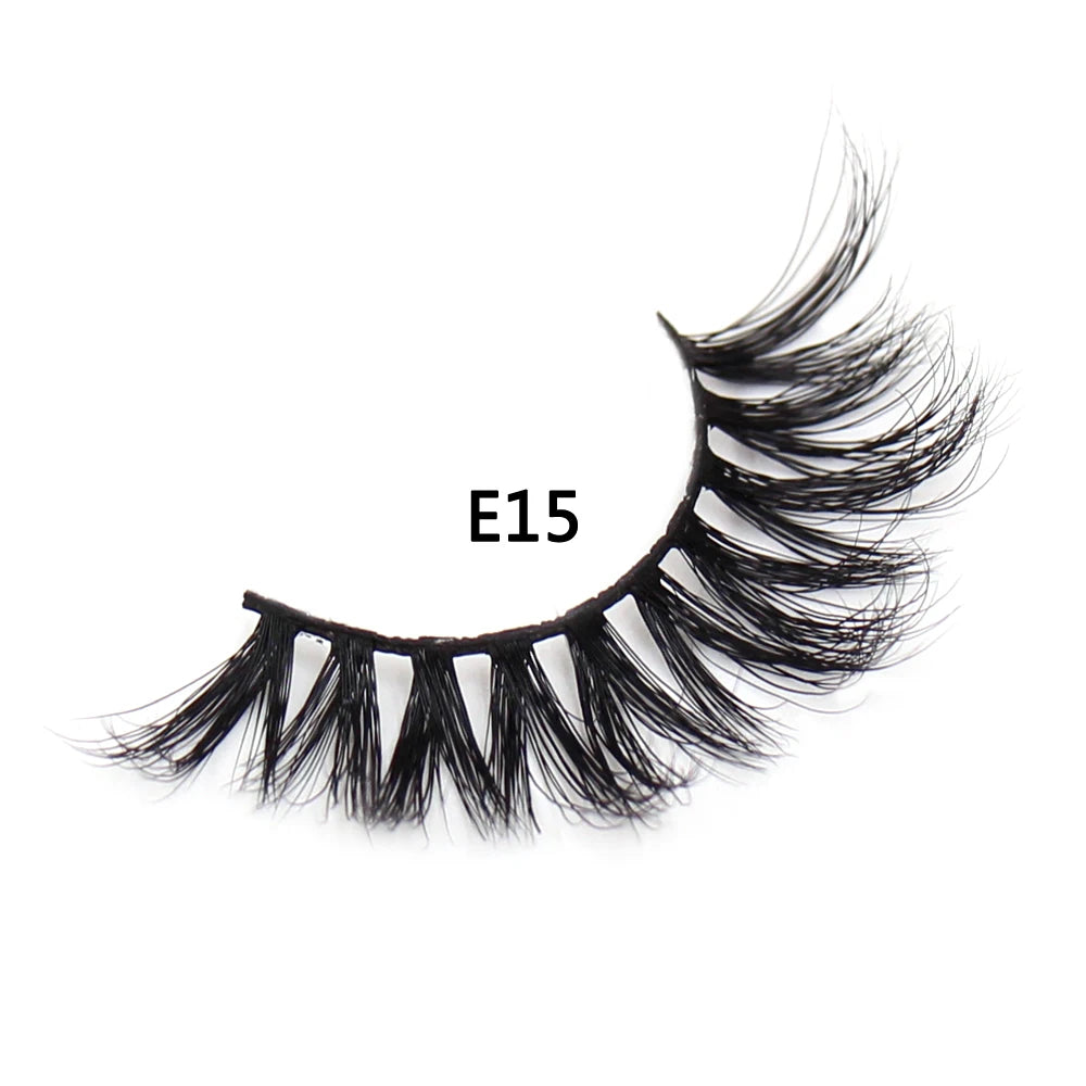 AMAOLASH eyelashes Mink Lashes High Volume Thick False Eyelashes 3D Eyelash Extension Dramatic Soft long lasting Eye Lashes E01