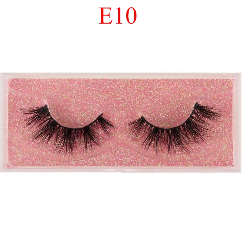 Mink Lashes 3D Mink Eyelashes 100% Cruelty free Lashes Handmade Reusable Natural Eyelashes Popular False Lashes Makeup E1- E13
