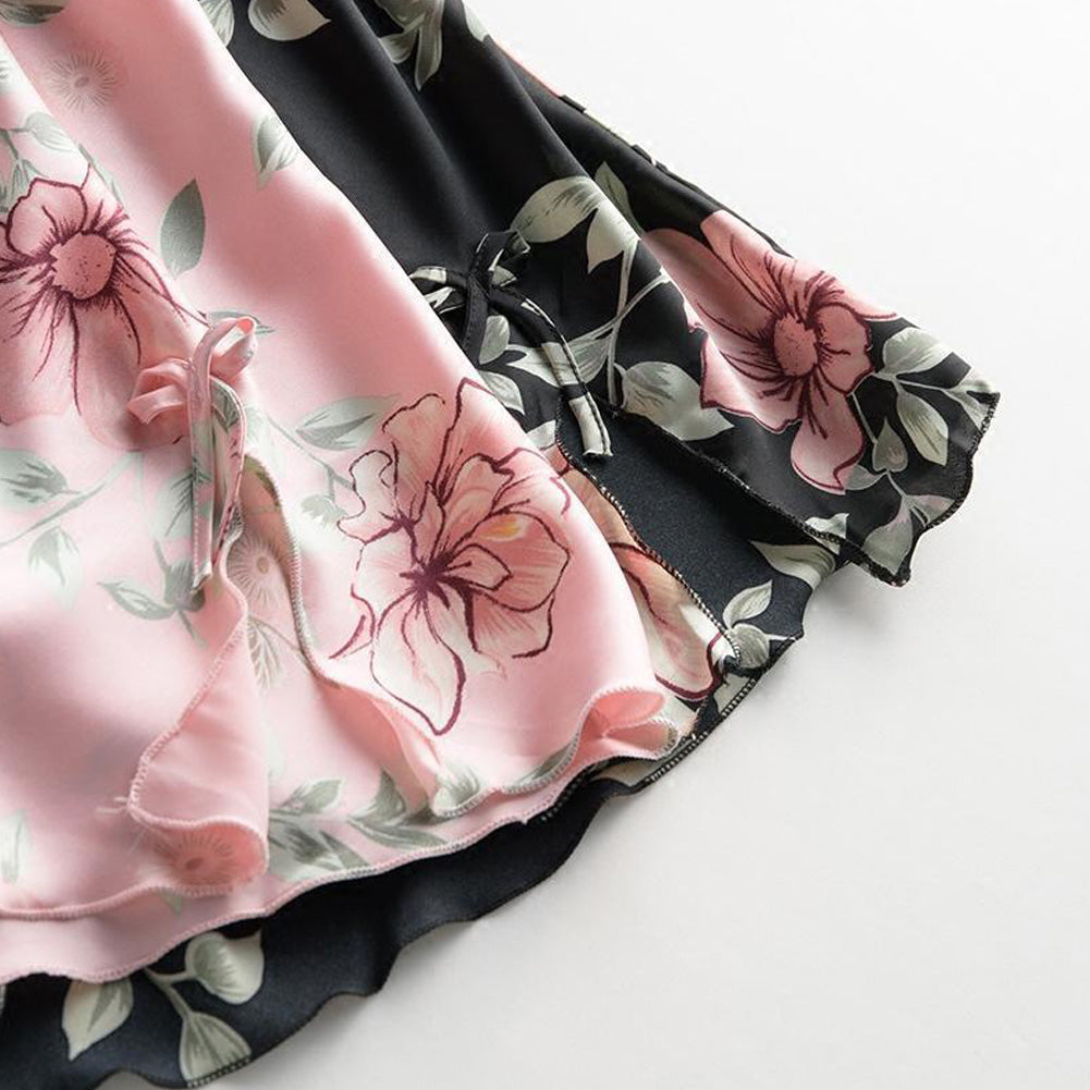 Sexy Lingerie for Women Floral Satin Silk Lace Sleepwear Dress Babydoll Sleepshirts Fashion Nightwear Night Clothes for Ladies
