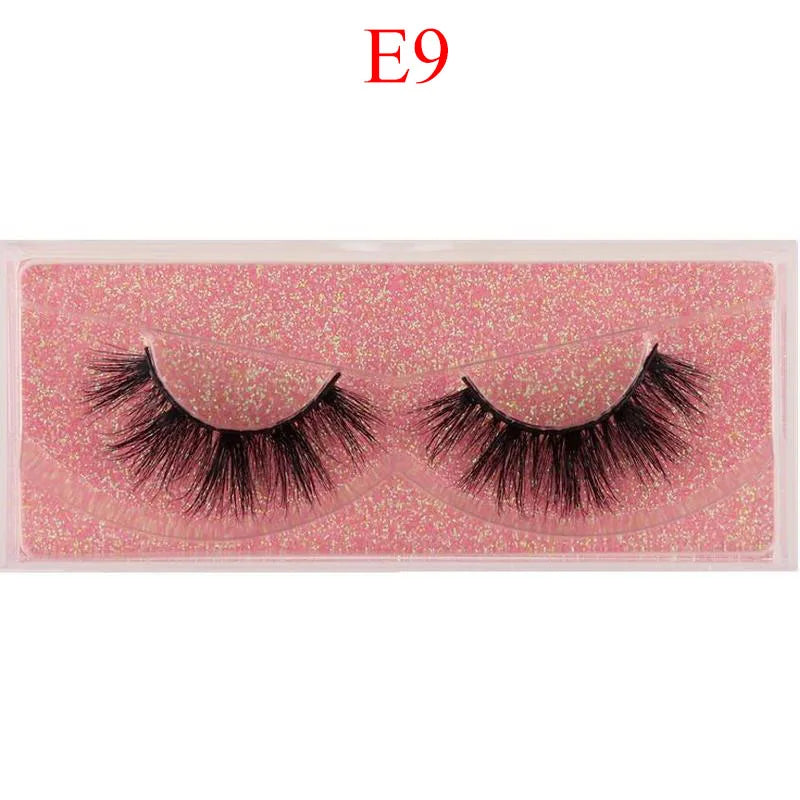 Mink Lashes 3D Mink Eyelashes 100% Cruelty free Lashes Handmade Reusable Natural Eyelashes Popular False Lashes Makeup E1- E13