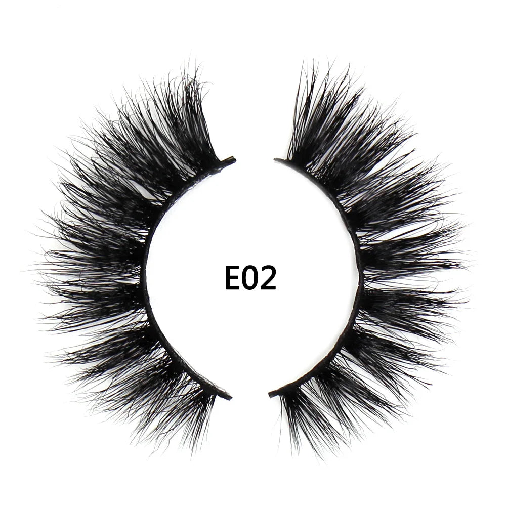 AMAOLASH eyelashes Mink Lashes High Volume Thick False Eyelashes 3D Eyelash Extension Dramatic Soft long lasting Eye Lashes E01