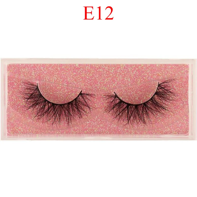Mink Lashes 3D Mink Eyelashes 100% Cruelty free Lashes Handmade Reusable Natural Eyelashes Popular False Lashes Makeup E1- E13