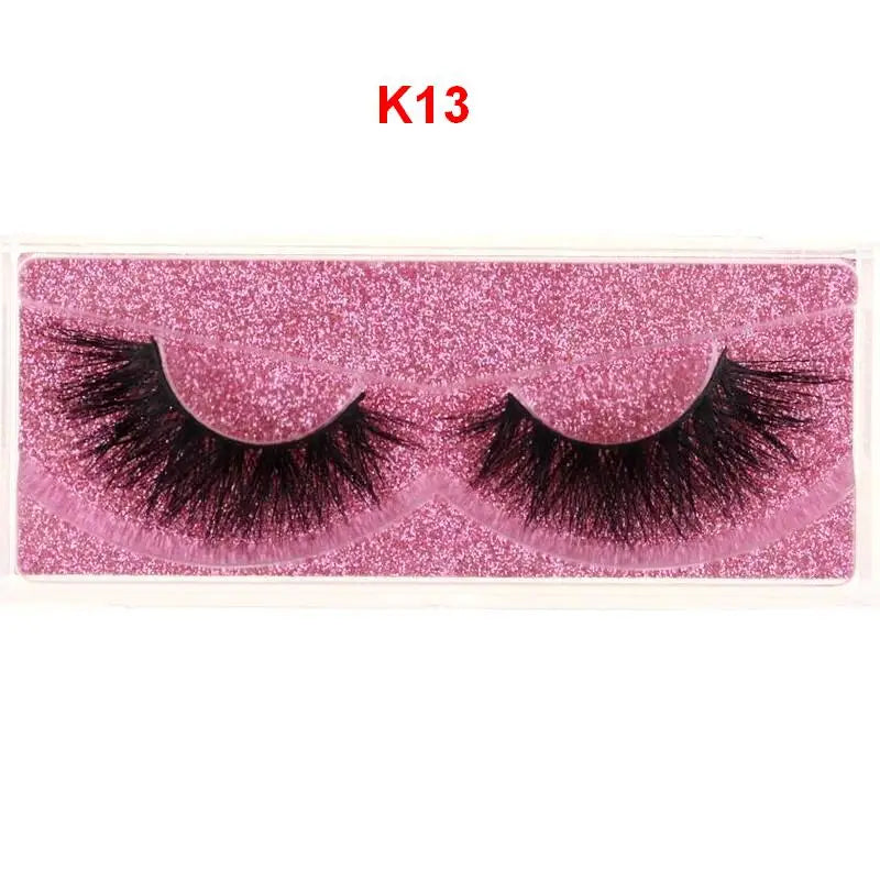 Mink Lashes 3D Mink Eyelashes 100% Cruelty free Lashes Handmade Reusable Natural Eyelashes Popular False Lashes Makeup E1- E13