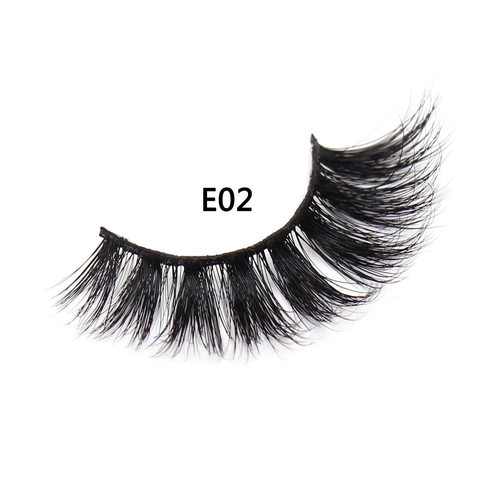 AMAOLASH eyelashes Mink Lashes High Volume Thick False Eyelashes 3D Eyelash Extension Dramatic Soft long lasting Eye Lashes E01