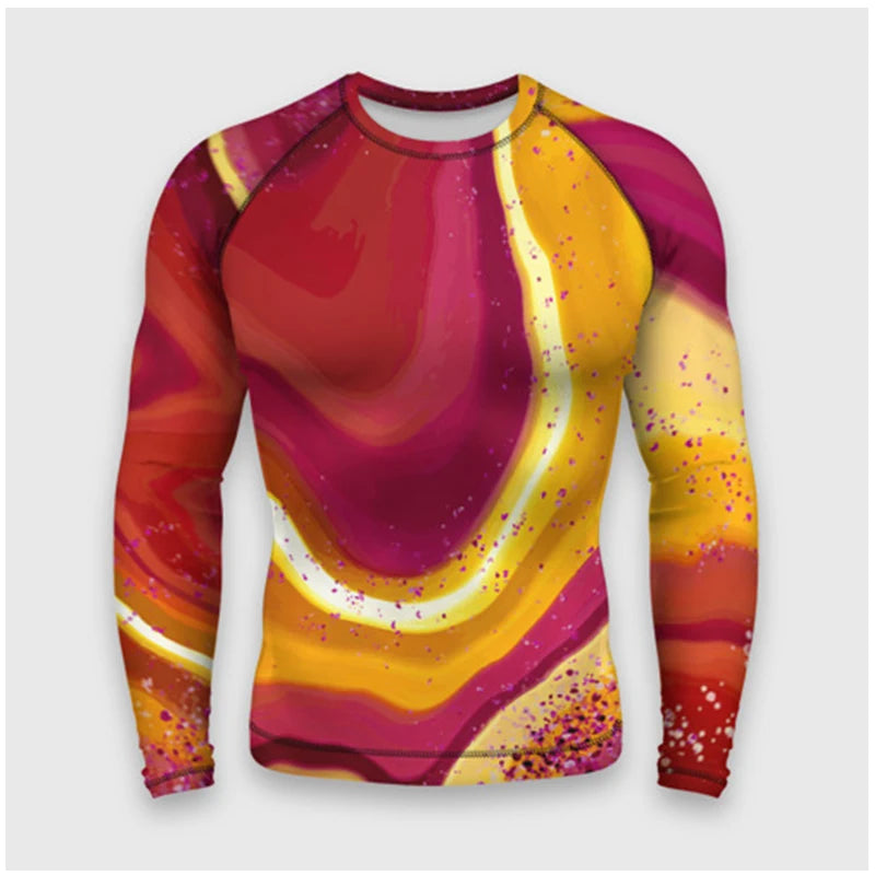 Colorful Graffiti Art Camouflage Men Women Long Sleeved Round Neck 3D Printed Fashionable And Personalized Casual Top T-shirt