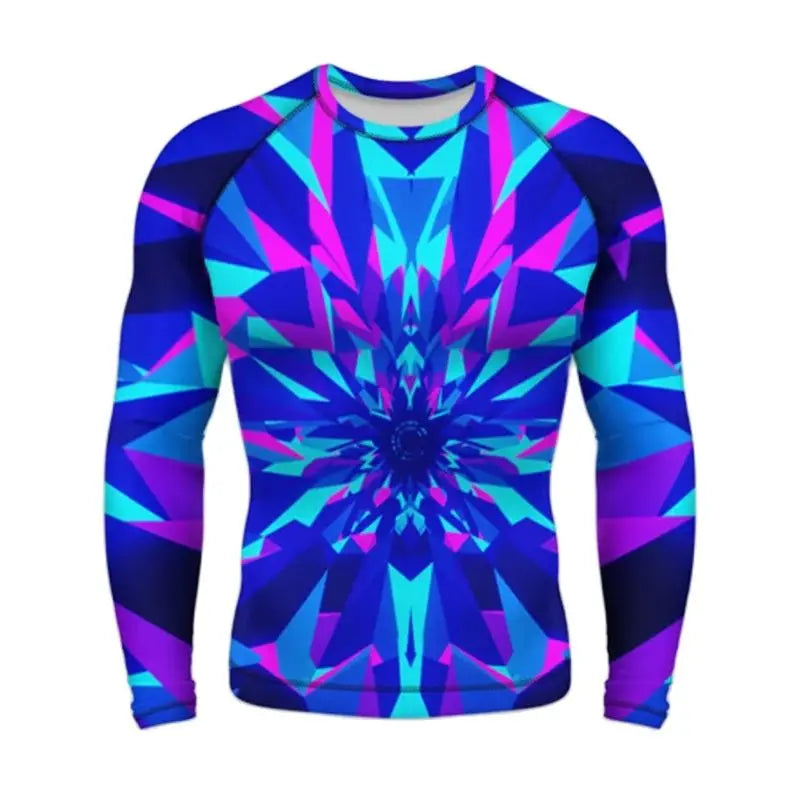 Colorful Graffiti Art Camouflage Men Women Long Sleeved Round Neck 3D Printed Fashionable And Personalized Casual Top T-shirt