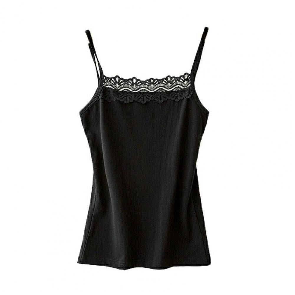 Women Lace Tanks Top Spaghetti Strap Lace Square Neck Sleeveless Match Pants Soft Pullover Summer Camisole Women Clothes