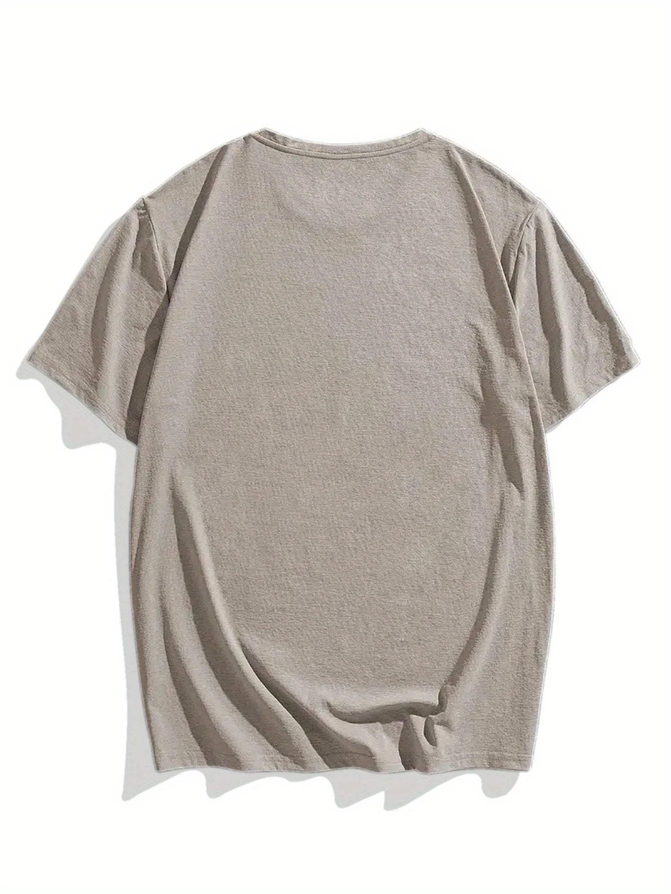 Men's summer 100 cotton fashionable casual loose plus size Compass pattern printed sports round neck short sleeved T-shirt top