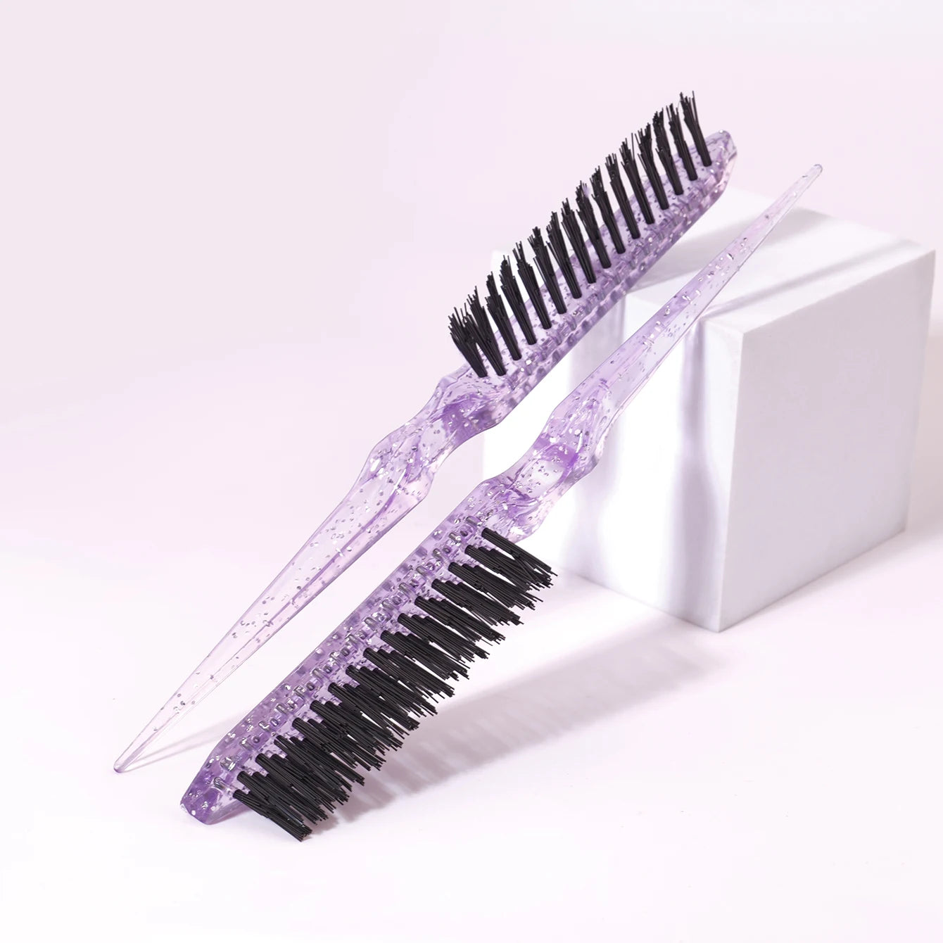 1/2/3pcs tear hair brush, resin shiny tear hair brush, mouse tail comb edge brush，Special for real hair wigs