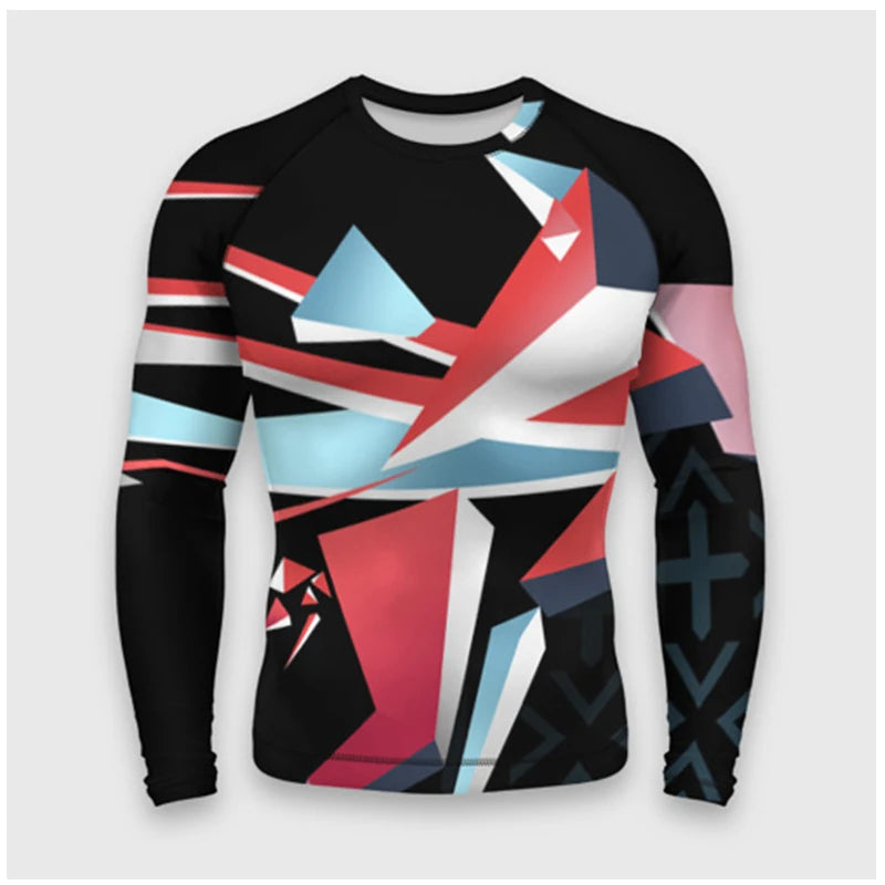 Colorful Graffiti Art Camouflage Men Women Long Sleeved Round Neck 3D Printed Fashionable And Personalized Casual Top T-shirt