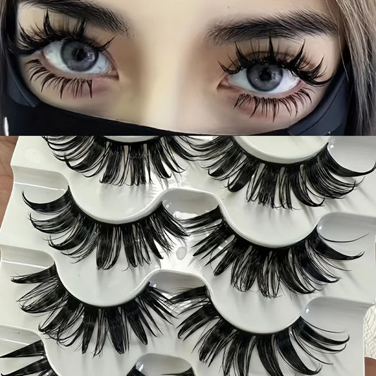 10 pairs of manga eyelashes, Japanese role-playing, spiky eyelashes, 16MM thick artificial mink doll eyelash extension set