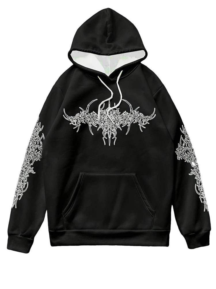 2025 New Fashionable Men's Hoodie, 3D Printed Unique Pattern Design, Kangaroo Pocket, Suitable for Daily Wearing, Soft Texture