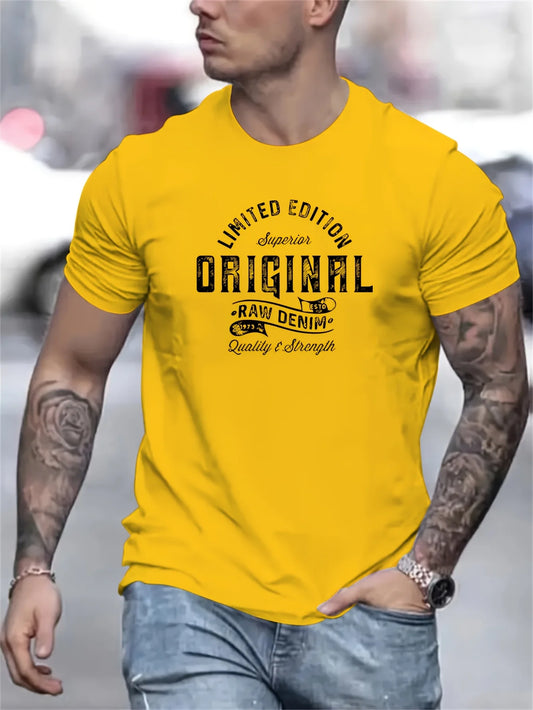 Men's summer 100% pure cotton fashionable casual sports loose edition pattern printed round neck short sleeved T-shirt top