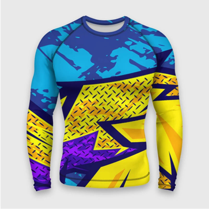 Colorful Graffiti Art Camouflage Men Women Long Sleeved Round Neck 3D Printed Fashionable And Personalized Casual Top T-shirt