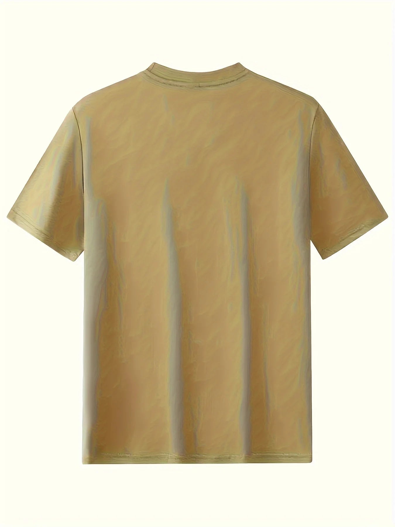 Summer Men's 100% Cotton Casual Loose Large Compass Pattern Printed Sports Comfortable Round Neck Short Sleeve T-shirt Top