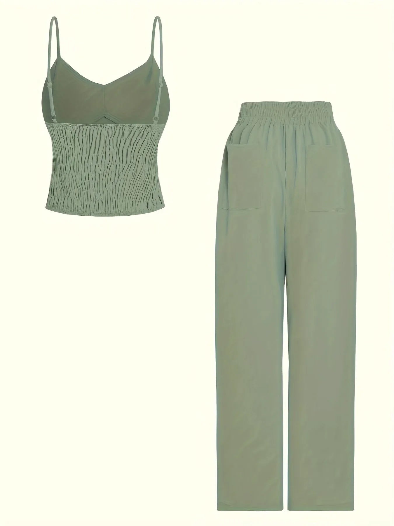 Ladies' Fashion Elegant Sleeveless Set, Solid Color Casual and Elegant Embroidered Faux Waist Belt for Women