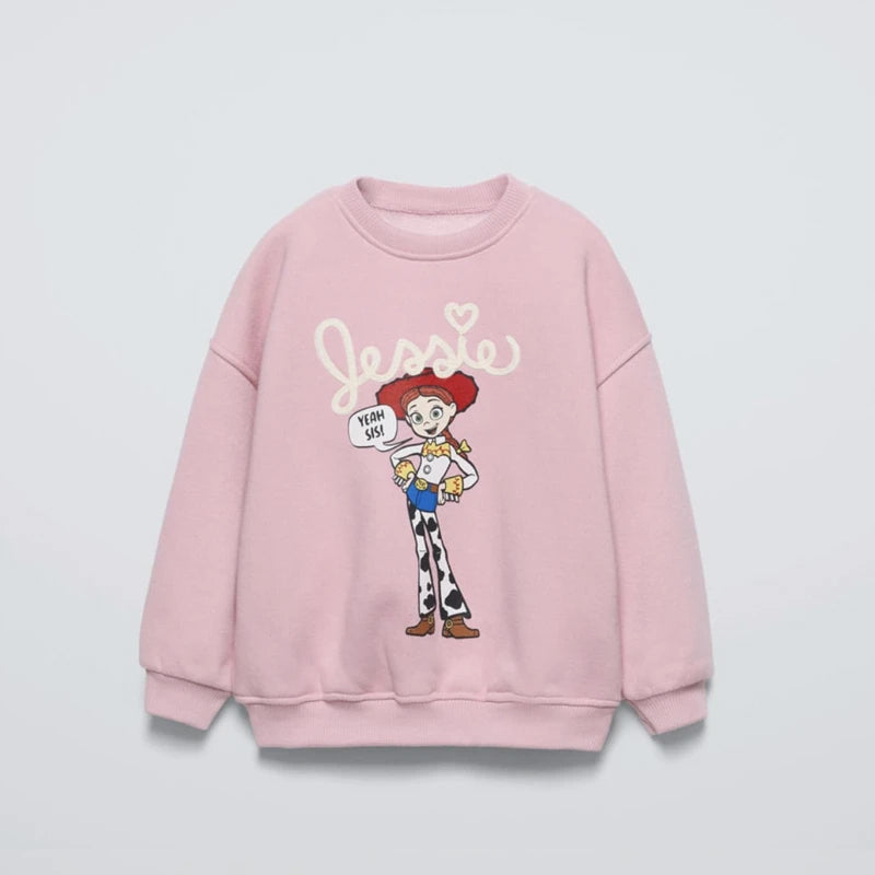 Boys Cartoon Sweatshirts Loose Sports Round Neck Tops New Spring Autumn Clothing Toddler Trendy Printed Long-sleeved Hoodies