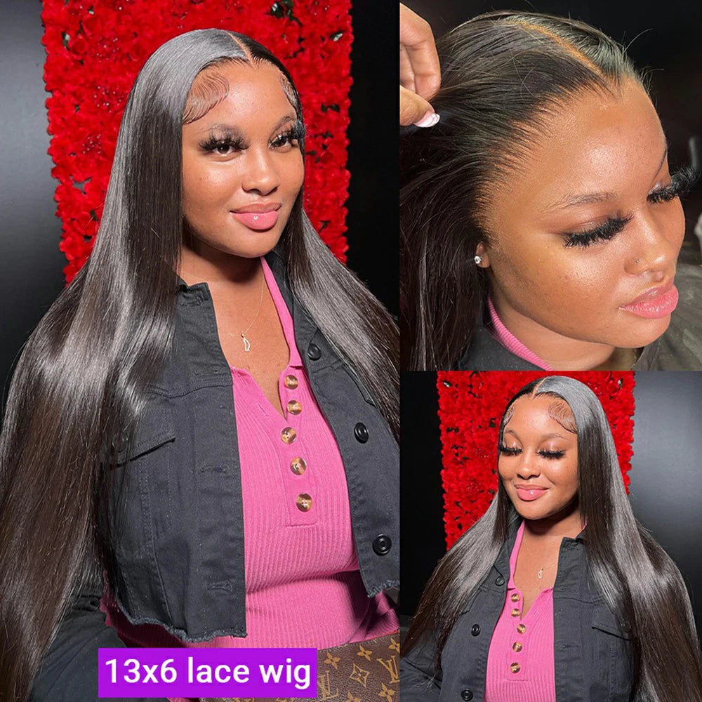 30 32 Inch 13x4 13x6 Straight HD Lace Frontal Human Hair Wigs For Women 5x5 Glueless Hd Lace Front Wig PrePlucked 250% Density