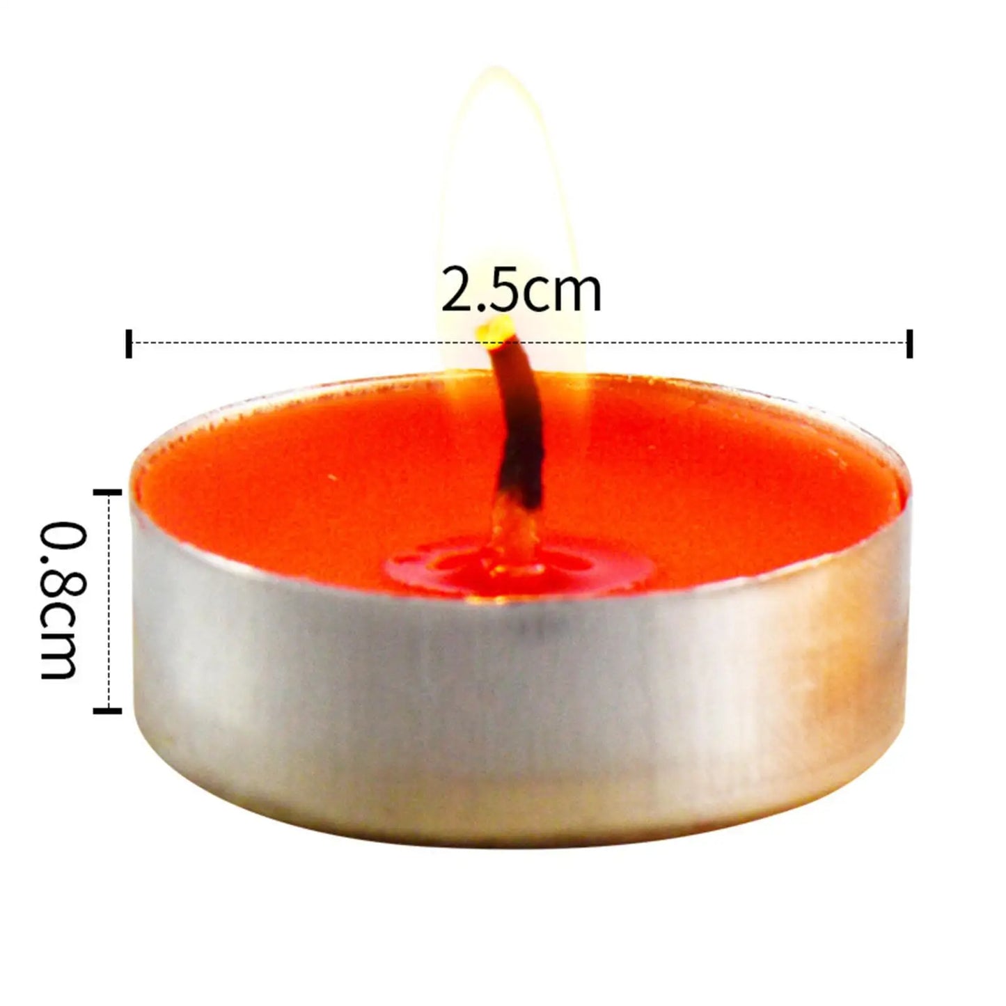 100pcs/Set DIY Round Smokeless Scented Tealight Candles for Birthday Party Decorative Candles outdoor