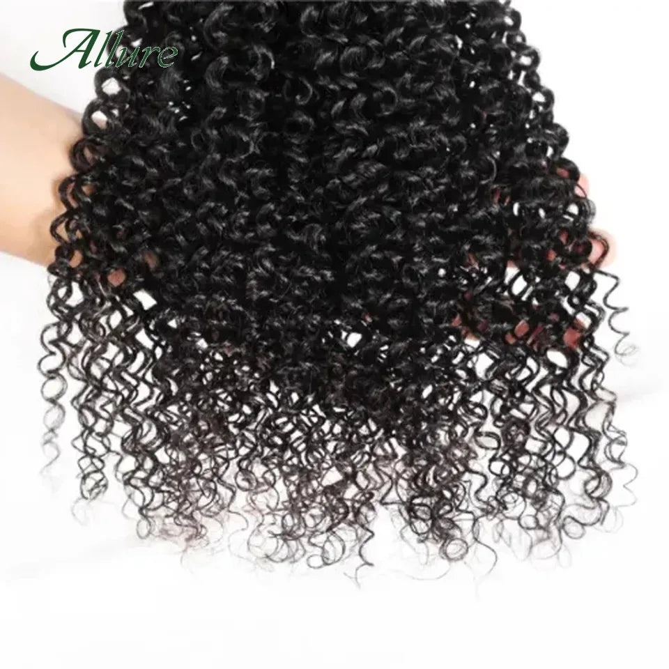 Brazilian Hair Kinky Curly Bundles Human Hair Weaving Natural Color 1//3/4 Bundles Jerry Curly Bundles Human Hair Extensions